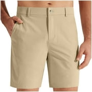 Nebwoak Mens Golf Shorts with Pockets- Casual Stretch Summer Button Khaki Shorts Size 40