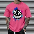 thumbnail image 1 of Nebwoak Mens Graphic T Shirts- Casual Fashion Summer Short Sleeve Funny Shirts Red Size 4XL, 1 of 4