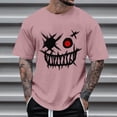 thumbnail image 1 of Nebwoak Mens Graphic T Shirts- Fashion Short Sleeve Casual Summer Funny Shirts Pink Size S, 1 of 4