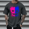 thumbnail image 1 of Nebwoak Mens Graphic T Shirts- Short Sleeve Fashion Casual Summer Funny Shirts Gray Size 4XL, 1 of 4