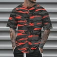 thumbnail image 1 of Nebwoak Mens Oversized T Shirts- Crewneck Fashion Casual Short Sleeve Summer Graphic Shirts Red Size XL, 1 of 5