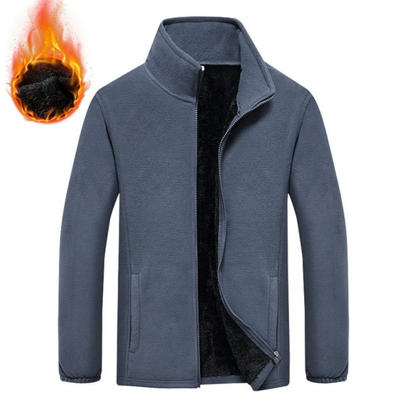 Nebwoak Mens Shirt Jackets- Zip up Long Sleeve Lightweight Casual Outwear with Pockets Gray Size L