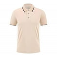 thumbnail image 1 of Nebwoak Mens Slim Fit Polo Shirts- Casual Fashion Summer Short Sleeve T Shirts Khaki Size M, 1 of 9
