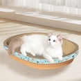 thumbnail image 1 of Nebwoak Oval Cat Bed with Scratcher - 2-in-1 Cardboard Cat Scratching Pad & Lounger, Durable Corrugated Scratcher with Non-Slip Base, Furniture Protector, 1 of 5