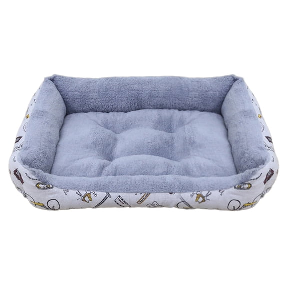 Nebwoak Plush Pet Bed for Cats and Dogs - Extra Thick Warm Soft Sleeping Pad, Small 15.75x13.78 Inch, Machine Washable, Indoor Outdoor Use, Cozy Cushion Mat