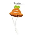 thumbnail image 1 of Nebwoak Small Animal Hand-Knitted Hat - Mini Cute Pet Hat with Adjustable Strap, Frog/Carrot Patterns, for Hamster/Hedgehog/Parrot, Holiday Photo Prop, 1 of 6