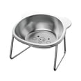 thumbnail image 1 of Stainless Steel Elevated Cat Dog Bowl - Non-Slip Pet Food Water Bowl with Wide Rim - Raised Feeder for Spine Health - Multi-Purpose Pet Bowl for Small Medium Large Pets, 1 of 5