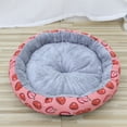 thumbnail image 1 of Nebwoak Round Pet Bed for Small Medium Dogs & Kittens - Soft Polyester, Comfortable, Easy to Clean, Red 17.7in Decorative Home-Friendly Pet Bed, Durable, 1Pc, 1 of 5