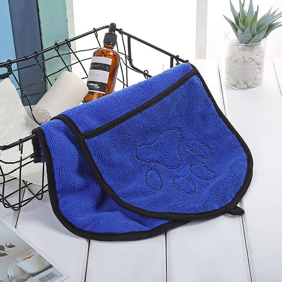 Nebwoak Super Absorbent Microfiber Dog Drying Towel - 20x Water Absorption, 4x Faster Drying, Hand Pockets, Machine Washable - for Dogs Cats Bath Swimming
