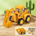 thumbnail image 1 of Nebwoak Tod-dler Press and Go Construction Truck, Yellow ABS Plastic Toy with Movable Joints, Educational Simulation Vehicle for 1-3 Year Olds, 1 of 6