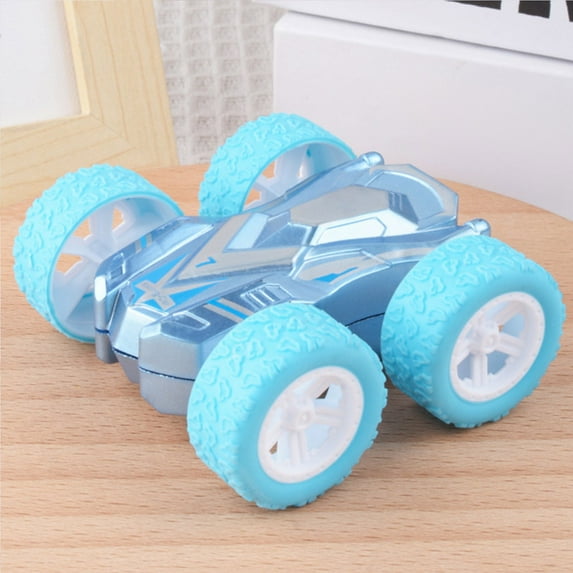 Nebwoak Two Sided Friction Powered Toy Car - Flip Stunt, Battery Free, Durable ABS, for Tod-dlers Bo-ys Ages 3+