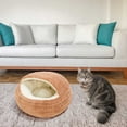 thumbnail image 1 of Nebwoak Warm Winter Cat Bed, Thickened Semi-Enclosed Cat Bed, Cat Sleeping Cave, 1 of 4