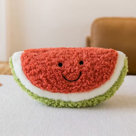 Nebwoak Watermelon Plush Pillow - Soft Stuffed Fruit Toy, Machine Washable Home Decor Cushion for Sofa Bedroom, Ki-ds Nap Pillow & Holiday Gift (Birthday, Christmas, Halloween)