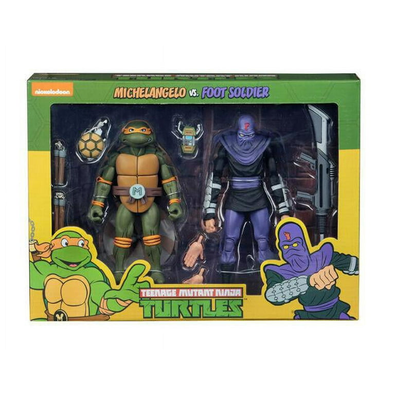 Nickelodeon NECA TMNT deals Michaelangelo and Foot Soldier