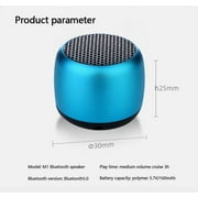 Necano, Portable Bluetooth Speaker with Custom Bass Radiator, Brief Design, IP67 Waterproof, Perfect Mini Speaker for Shower, Room, Bike, Car Blue
