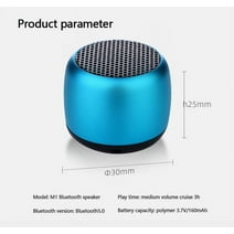 Necano, Portable Bluetooth Speaker with Custom Bass Radiator, Brief Design, IP67 Waterproof, Perfect Mini Speaker for Shower, Room, Bike, Car (Blue)
