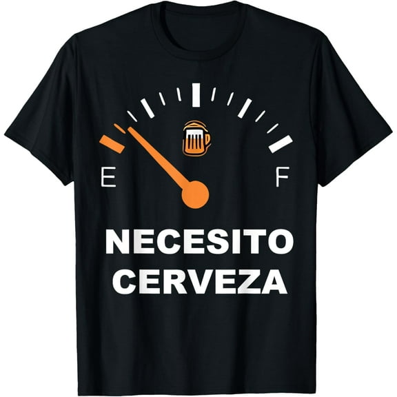 Necesito Cerveza T-ShirtMen and women, Black T-shirt, size: Extra large S-4XL