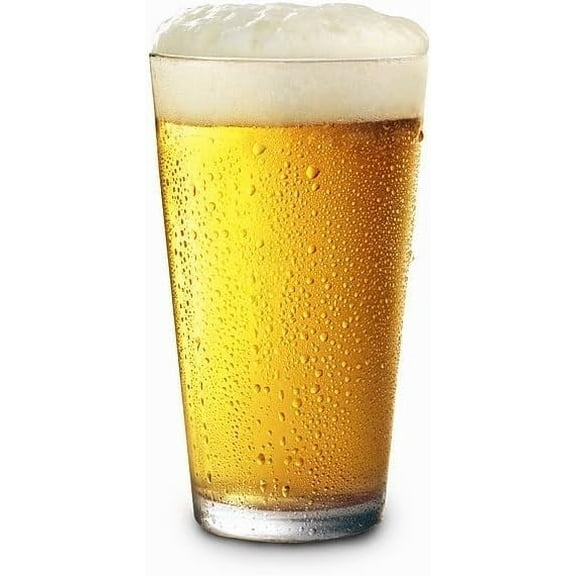 Necessia Heat-Tempered Durable Rim Pint Beer Glasses - 16oz, Set of 4 - Stylish and Long-Lasting Beverage Glassware, Perfect for Home Bars, Restaurants, and Parties, Classic Design