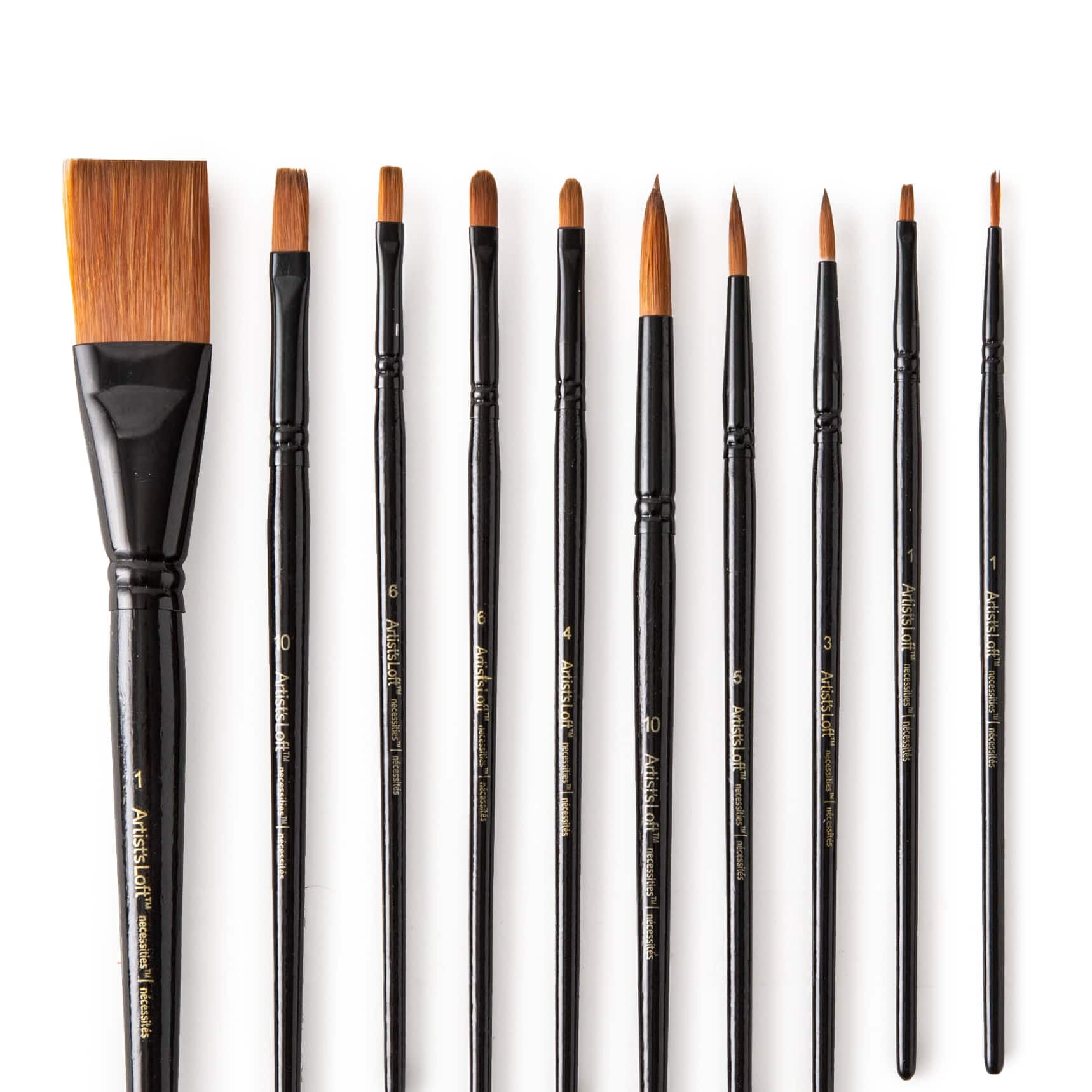 BUYMA artist brush Ｆluenta5 ブラッシュセット Artist's Loft Necessities Brown Synthetic Watercolor Brushes