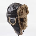 thumbnail image 1 of Necessory Outdoors PU Dad's Gift Black Brown Ear Protectors Ski Cap Winter Hat Trapper Hat Hunter Hat BROWN, 1 of 8