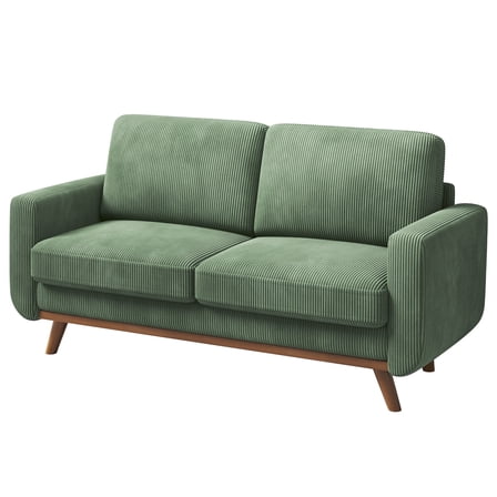 Neche 68" Corduroy Sofa for Living Room, 2 Seater Modern Couch for Small Space Office, Comfy Loveseat in a Box, Green