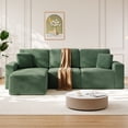 thumbnail image 1 of Neche 100" Oversized Modular Sectional Couches For Living Room, L-Shaped Cloud Sofa Couch With Corduroy Fabric, Comfy Couch With Deep Seat, Easy Assembly Required, Green, 1 of 9