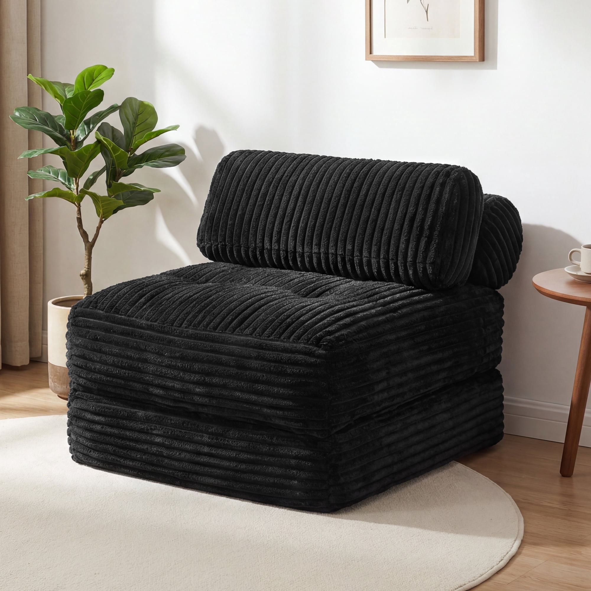 Neche Single Corduroy Convertible Sleeper Sofa - Folding, Pillow