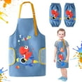 thumbnail image 1 of TELOLY Neck Adjustable Kids Aprons,Sleeveless Waterproof Toddler Apron for Painting, 1 of 9