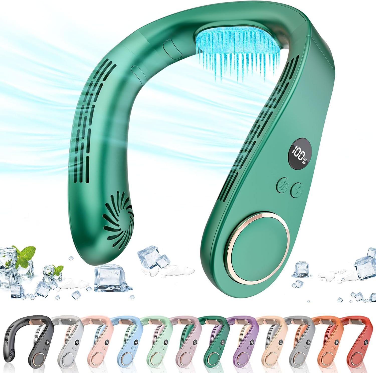 Neck Air Conditioner,5500mAh Neck Fan Rechargeable Battery Operated ...