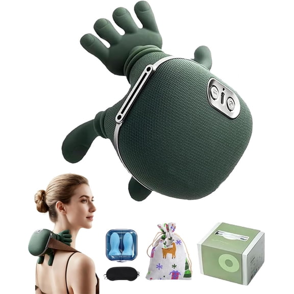 Neck and Back Massager, Cordless Portable 2.0 Massager with Heat, Silent Operation, Real Hands Relaxing Massager for Pain Relief Deep Tissue, for All Neck Shapes