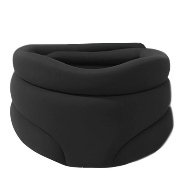 Neck Brace for Snoring, Neck Support Brace for Sleeping Neck Posture Support, Soft Cervical Collar Keep Vertebrae Stable & Aligned for Pain Relief of Cervical Spine Pressure, 1Pc(Black,9.8x5x1.2")