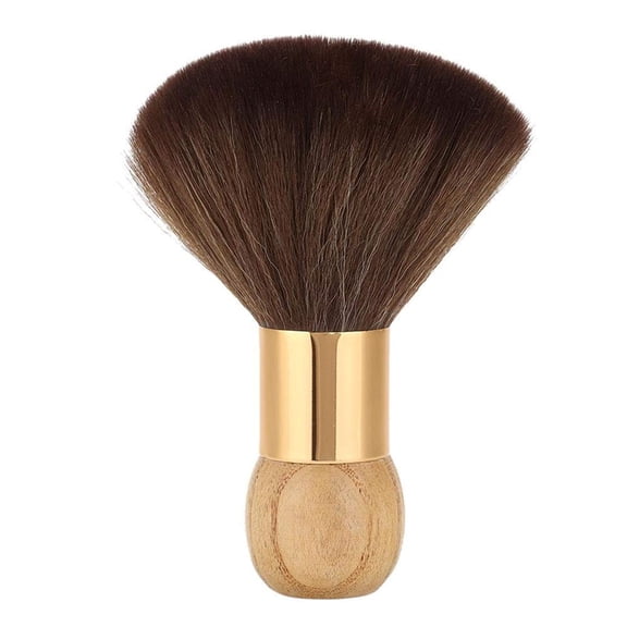 Neck Cleaning Hairbrush Short Hair Sweep Face Hairbrush For Hairdressers Salon Stylists(Wood color)