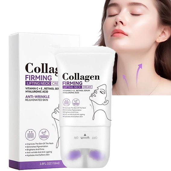 Neck Collagen Cream - Collagen Firming Lifting Neck Cream, Collagen Cream for Face&Neck ,Tightening Face/Neck Anti-Wrinkle Collagen Cream