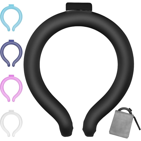 Neck Cooling Tube - Reusable Ice Neck Cooler, Wearable Cooling Neck Wrap for Personal Cooling Relief, PCM Cooling Device for Hot Flashes, Summer Heat, Outdoor Sports, Work & Travel (White)
