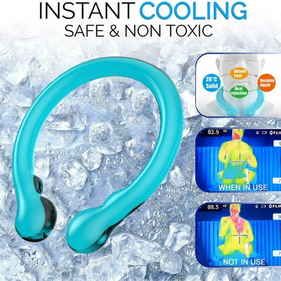 Neck Cooling Tube | Wearable Cooling Neck Wraps for Summer Heat I Hands Free Cold Pack | Reusable Neck Cooler