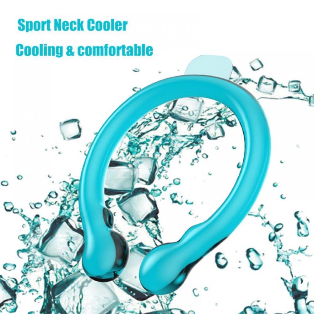 Neck Cooling Tube 2Pcs Neck Cooling Ring, Cooling Starts Below 15°C (59°F),  Reusable Wearable Cooling Neck Wraps for Summer Heat Dissipation and