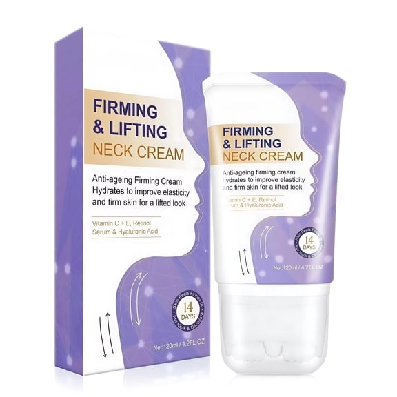 Neck Cream for Tightening & Firming Natural Anti-Aging cream with Retinol Serum, Vitamin C+E & Hyaluronic Acid Instant Face Lift Cream 120ml