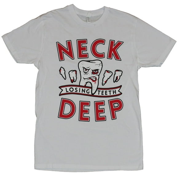 Neck Deep Mens T-Shirt - Losing Teeth Angry Bloody Teeth Image (X-Small)