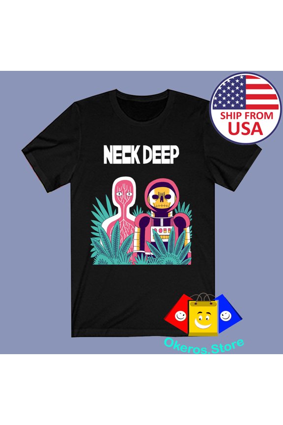 Neck Deep Poster Men's Black T-Shirt Size S to 3XL