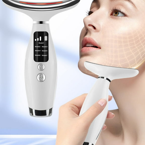 Neck Face Beauty Device Vibration Massage Personal Care Improve Neck Lines Home Use Face Lifting Machine 7 Modes 3 Levels