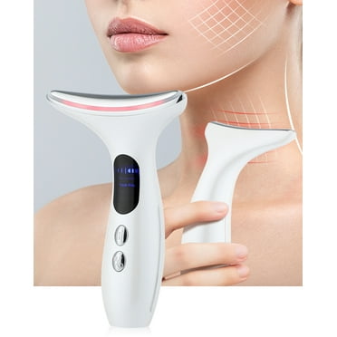 Neck Face Firming Removal Tool, Double Chin Reducer Skin Rejuvenation Neck Face Lift Anti-Aging Beauty Device on Triple Action LED Therapy, Thermal and Vibration Technologies for Skin Care