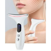 Neck Face Firming Removal Tool, Double Chin Reducer Skin Rejuvenation Neck Face Lift Anti-Aging Beauty Device on Triple Action LED Therapy, Thermal and Vibration Technologies for Skin Care