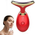 thumbnail image 1 of Neck Face Massager Face Sculpting Tool 3 Colour Modes and Vibration for Facial Massager for Double Chin - Red, 1 of 7