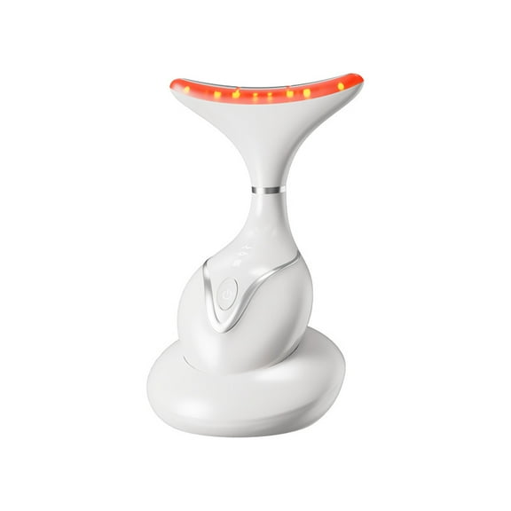 Neck Face Massager, Pro Face Sculpting Tool with Charging Base, All-in-1 Facial Device for Enhanced Absorption, Radiance, Contouring, Elasticity, Home Facial Spa (White)