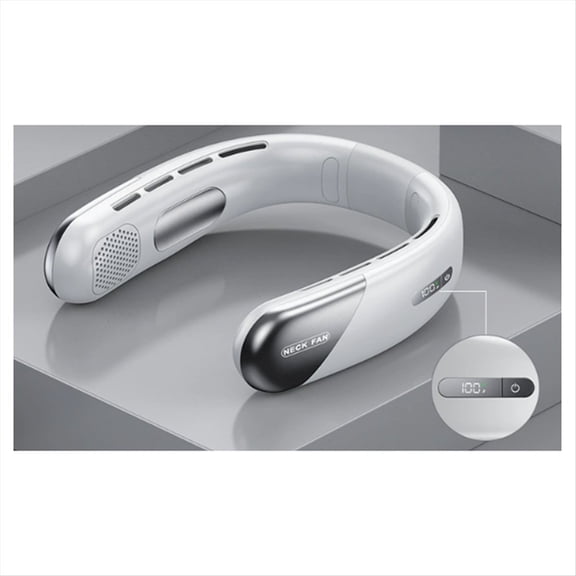 Neck Fan Mute Portable Fan LED Digital Display 5th Gear Wind Electric Fans Ultra Long Endurance TEC Cooling Air Cooler