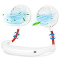thumbnail image 1 of Neck Fan,Portable USB Personal Hand Free Mini Lazy person Neck Fan 360 Degree Rotation Cooling Handheld Wearable Suitable Fan for Office Household Travel Room Outdoor Sports (White), 1 of 6