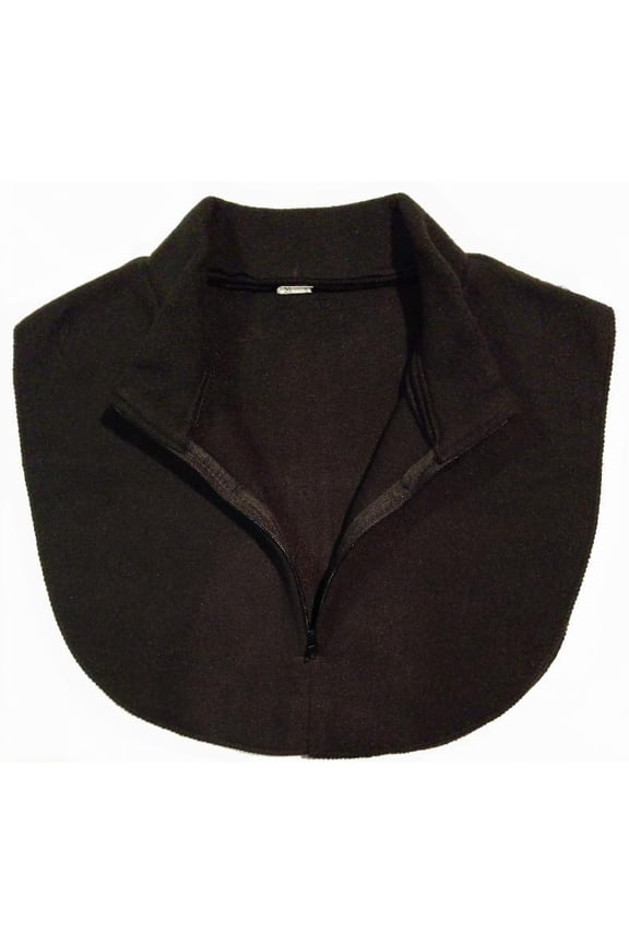 Neck Fleece Dickey 8" Zipper -Black - 100% Polyester