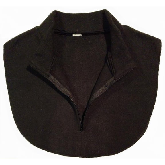 Neck Fleece Dickey 8" Zipper -Black - 100% Polyester