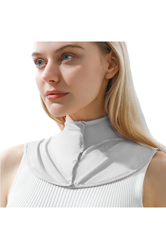 Neck Gaiter, Cooling Neck Wrap Summer Ice Silk Scarf Summer UV Protection Scarf with Button Gift for Women