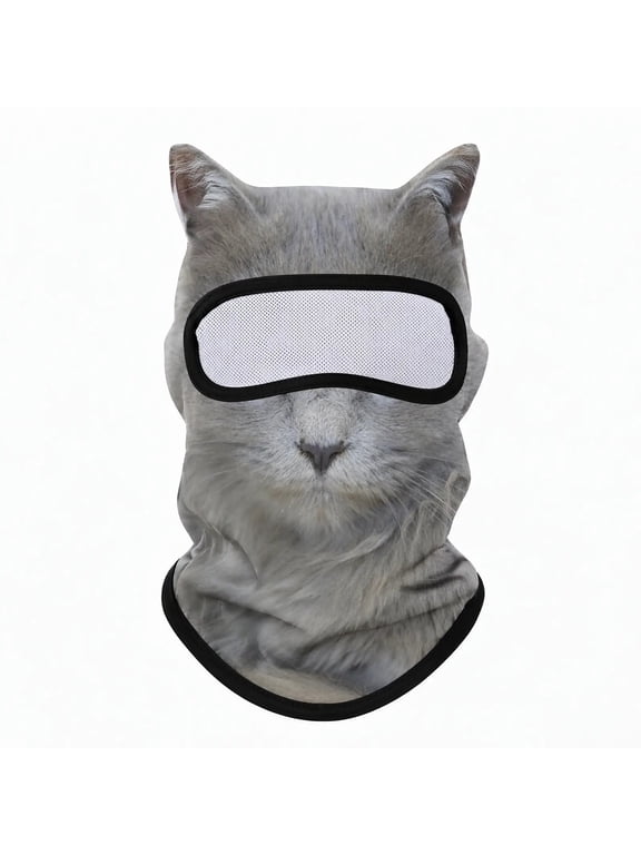 Neck Gaiter Face Cover for Cold Weather Rides, Printed Balaclava Tube Scarf for Skiing, Snowboarding and Hiking, Unisex Winter Gear, Soft Stretch Knit, Breathable Mesh Eye Band